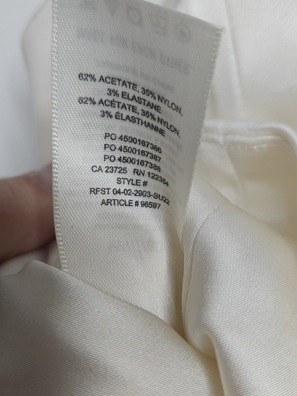 Anthropologie Wilfred Artizia Cream Satin Slip Top - Picture 7 of 8